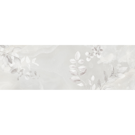QUARTZ FLORAL GRIS 30x90 διακοσμητικό γκρι πλακίδιο floral